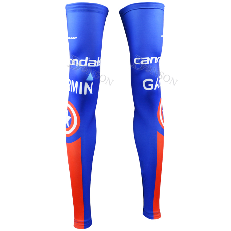 Radsport Beinwarmer Garmin 2015 blau